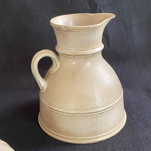 John Chipperfield pottery pitcher jug & goblet Norfolk England set - Picture 12 of 15